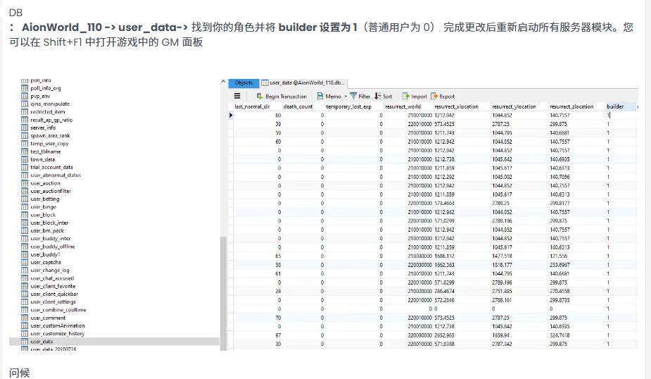 AION5.8真端设置GM权限地方
